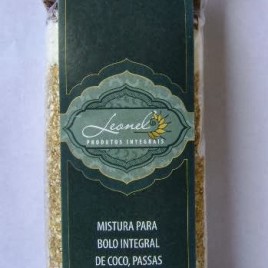 Bolo Integral de Coco, Passas e Damascos 400g (Leonel)